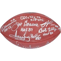 NFL Trench Goats Autographed Wilson Duke Football with 10 Signatures & Hall of Fame Induction Year Inscriptions - Limited Edition of 12