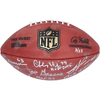 NFL Trench Goats Autographed Wilson Duke Football with 10 Signatures & Hall of Fame Induction Year Inscriptions - Limited Edition of 12