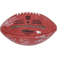 NFL Trench Goats Autographed Wilson Duke Football with 10 Signatures & Hall of Fame Induction Year Inscriptions - Limited Edition of 12