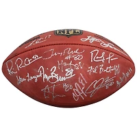 Ballon de football américain Wilson Duke Pro autographié par des légendes de la NFL (receveurs éloignés) avec 13 signatures, dont celles de Jerry Rice, Randy Moss et Calvin Johnson - Édition limitée à 25 exemplaires
