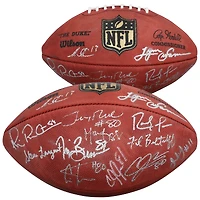 Ballon de football américain Wilson Duke Pro autographié par des légendes de la NFL (receveurs éloignés) avec 13 signatures, dont celles de Jerry Rice, Randy Moss et Calvin Johnson - Édition limitée à 25 exemplaires
