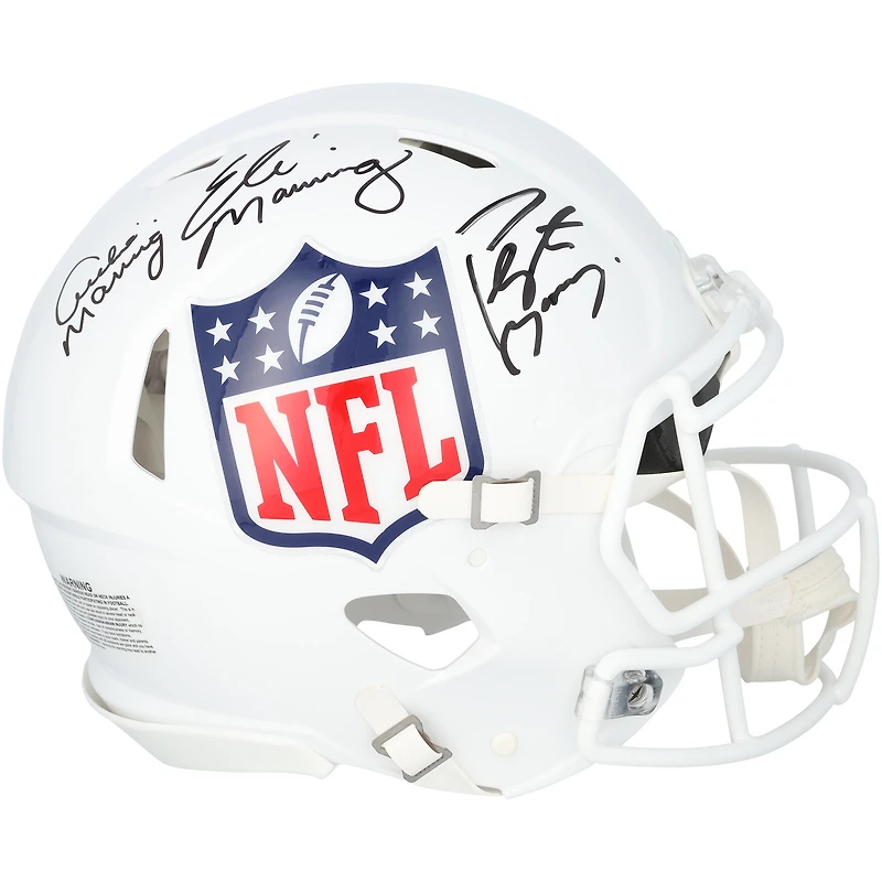 Peyton, Eli & Archie Manning Autographed Riddell NFL Shield Speed Authentic Helmet
