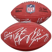 Peyton, Eli & Archie Manning Autographed Wilson Duke Full Color Football