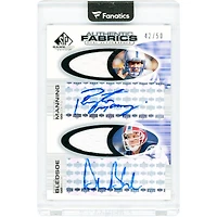 Peyton Manning & Drew Bledsoe Autographed 2004 Upper Deck SP Dual Game-Used Relics #AAF2-PD #42/50 Card