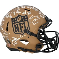Walter Payton NFL Man of the Year Winners Autographed Riddell 2023 Salute To Service Speed Authentic Helmet with 20 Signatures & Recipient Year Inscriptions - Limited Edition of 25