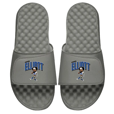 ISlide X BreakingT Ezekiel Elliot Gray NFLPA Caricature Slide Sandals