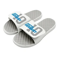 Men's ISlide Justin Herbert White NFLPA Number Fan Slide Sandals