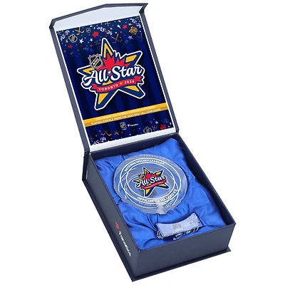 Rondelle de cristal du match des étoiles de la LNH 2024 – Remplie de glace utilisée lors du match
