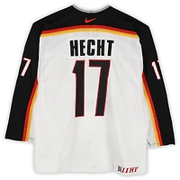 Jochen Hecht Team Germany Game-Used #17 White Nike Jersey vs. Team Czech Republic on September 3 during the 2004 World Cup of Hockey