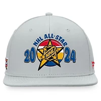 Casquette Snapback du Match des étoiles de la LNH 2024 Fanatics pour hommes, grise