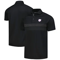 Polo Mason noir Levelwear pour homme, motif hockey sur glace de la LNH, jour du repêchage, lutte contre le cancer