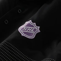 Polo Mason noir Levelwear pour homme, motif hockey sur glace de la LNH, jour du repêchage, lutte contre le cancer