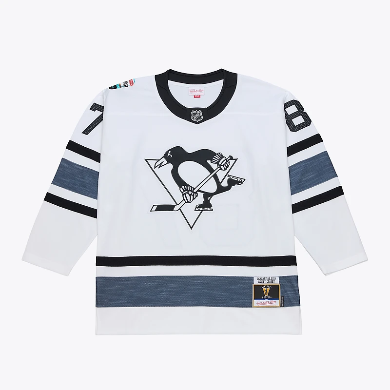 Maillot de puissance Mitchell & Ness Sidney Crosby blanc pour homme, édition spéciale Match des étoiles 2019