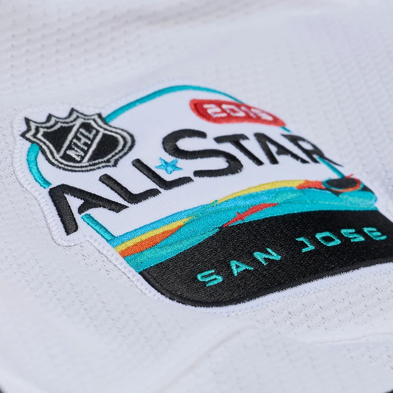 Maillot de puissance Mitchell & Ness Sidney Crosby blanc pour homme, édition spéciale Match des étoiles 2019