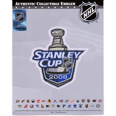 Écusson de maillot non signé de l'emblème national de la finale de la Coupe Stanley 2008 des Red Wings de Détroit contre les Penguins de Pittsburgh