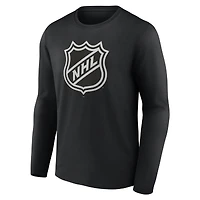 Men's  Black NHL Logo Long Sleeve T-Shirt