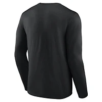 Men's  Black NHL Logo Long Sleeve T-Shirt