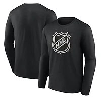 Men's  Black NHL Logo Long Sleeve T-Shirt