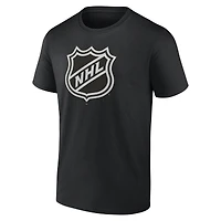 T-shirt noir avec logo de la LNH pour homme