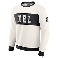 Men's Darius Rucker Collection by Fanatics  Cream NHL-Logo Colorblock Pullover Sweatshirt