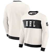 Men's Darius Rucker Collection by Fanatics  Cream NHL-Logo Colorblock Pullover Sweatshirt