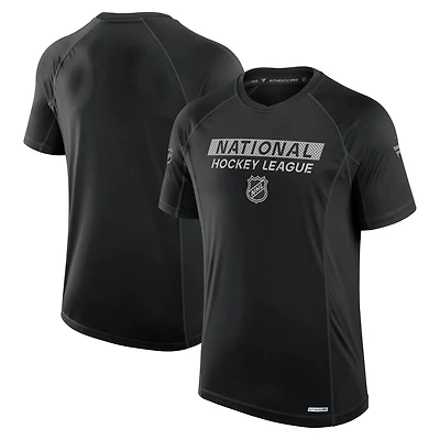 T-shirt technique authentique Pro Rink NHL Fanatics noir pour homme
