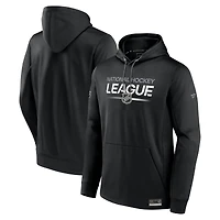 Sweat à capuche en molleton authentique noir Fanatics avec logo NHL pour homme