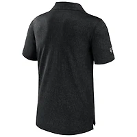 Men's Fanatics  Black NHL-Logo Authentic Pro Jacquard Polo