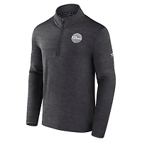 Men's Fanatics Charcoal NHL Authentic Pro The Alumni Quarter-Zip Top