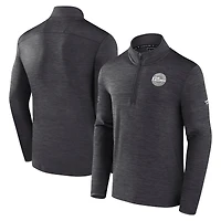 Men's Fanatics Charcoal NHL Authentic Pro The Alumni Quarter-Zip Top