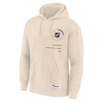 Sweat à capuche crème Fanatics pour homme avec logo NHL Future Ground Info