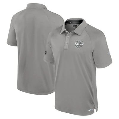 Polo Fanatics gris Authentic Pro The Alumni pour homme