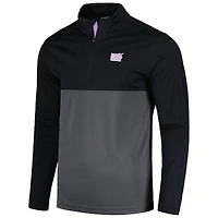 Men's Levelwear Black NHL 2023 Hockey Fights Cancer Pursue Logo Quarter-Zip Top