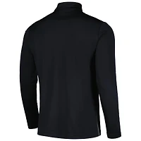 Men's Levelwear Black NHL 2023 Hockey Fights Cancer Pursue Logo Quarter-Zip Top