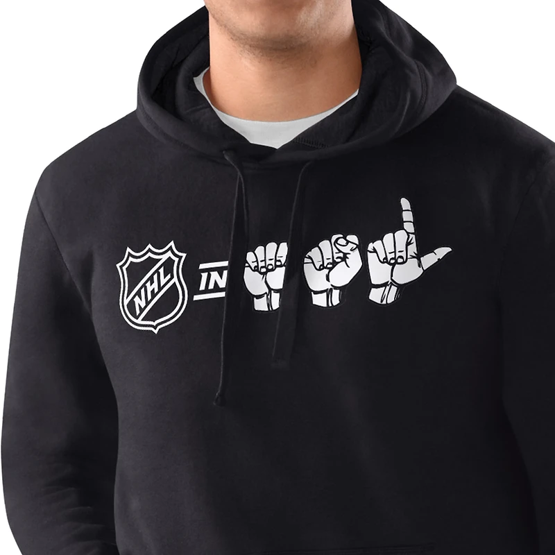 Sweat à capuche noir Starter NHL ASL pour homme