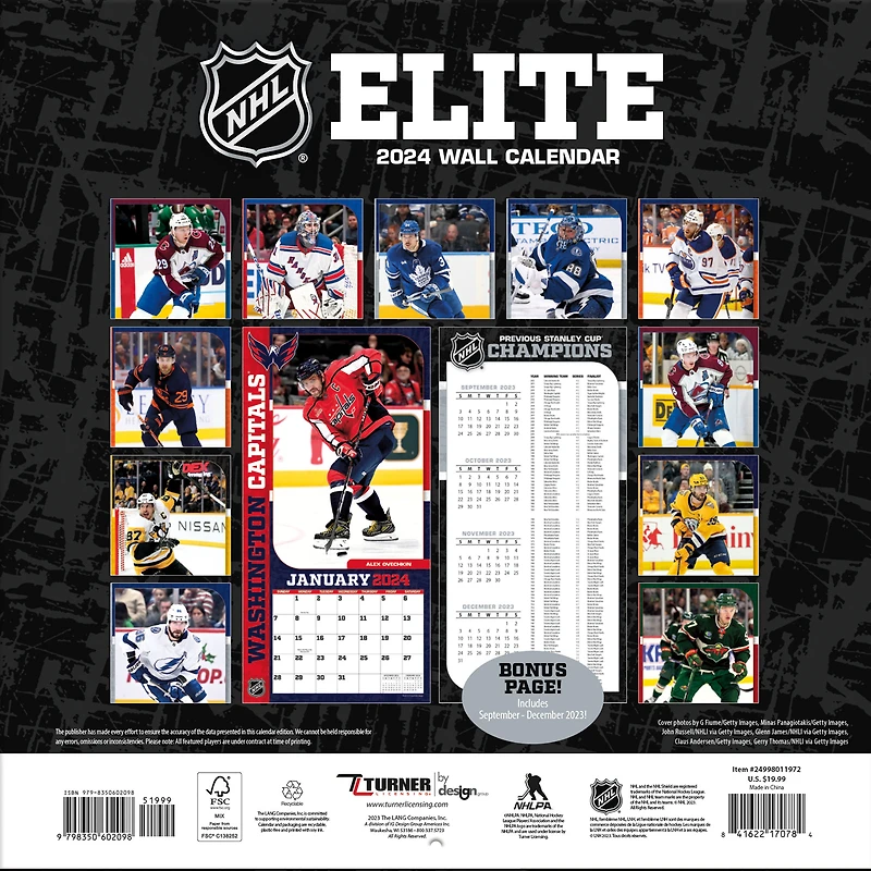 NHL-Logo 7'' x 7'' 2024 Mini Wall Calendar