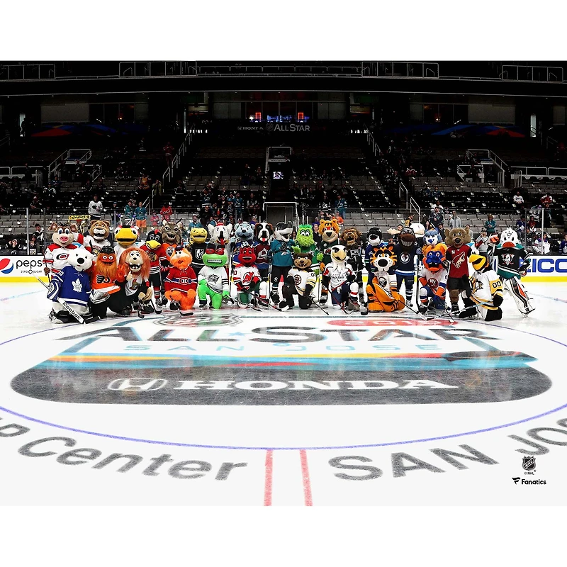 NHL Mascots Unsigned Group On-Ice Photograph