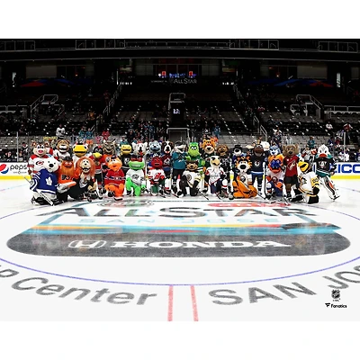 NHL Mascots Unsigned Group On-Ice Photograph