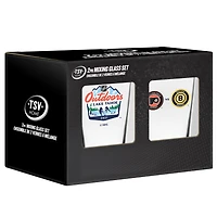 The Sports Vault Bruins de Boston vs Flyers de Philadelphie 2021 NHL Outdoors at Lake Tahoe - 16oz. Ensemble de verres à mélange