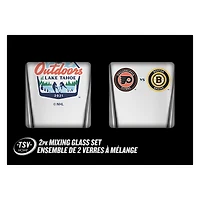 The Sports Vault Bruins de Boston vs Flyers de Philadelphie 2021 NHL Outdoors at Lake Tahoe - 16oz. Ensemble de verres à mélange