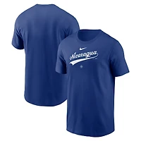Men's Nike  Royal Nicaragua Baseball 2026 World Classic Wordmark T-Shirt