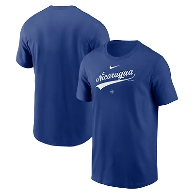 Men's Nike Royal Nicaragua Baseball 2026 World Classic Wordmark T-Shirt