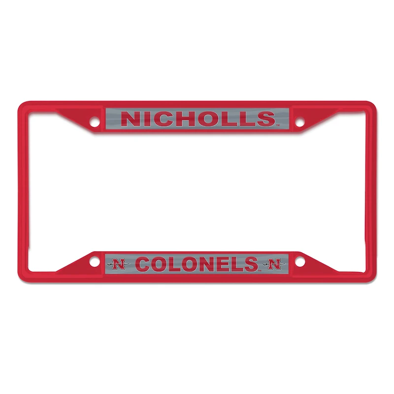 WinCraft Nicholls State Colonels Cadre de plaque d'immatriculation couleur chrome