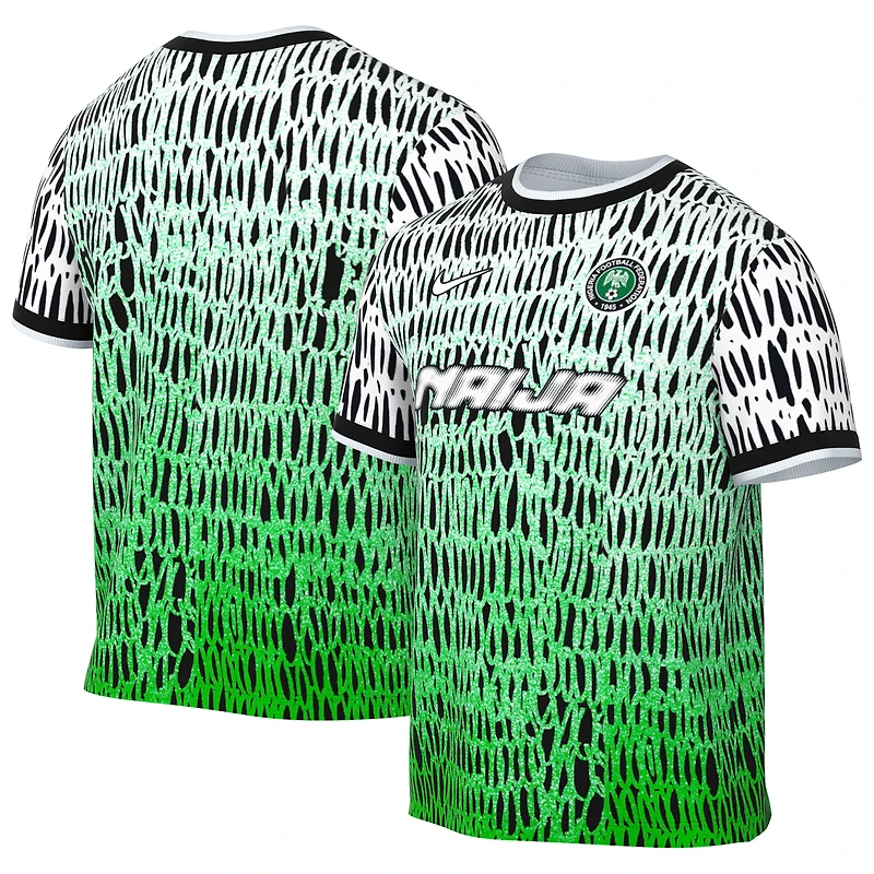 Maillot d'avant-match Nike Dri-FIT noir pour homme, équipe nationale du Nigeria x Slawn 2026