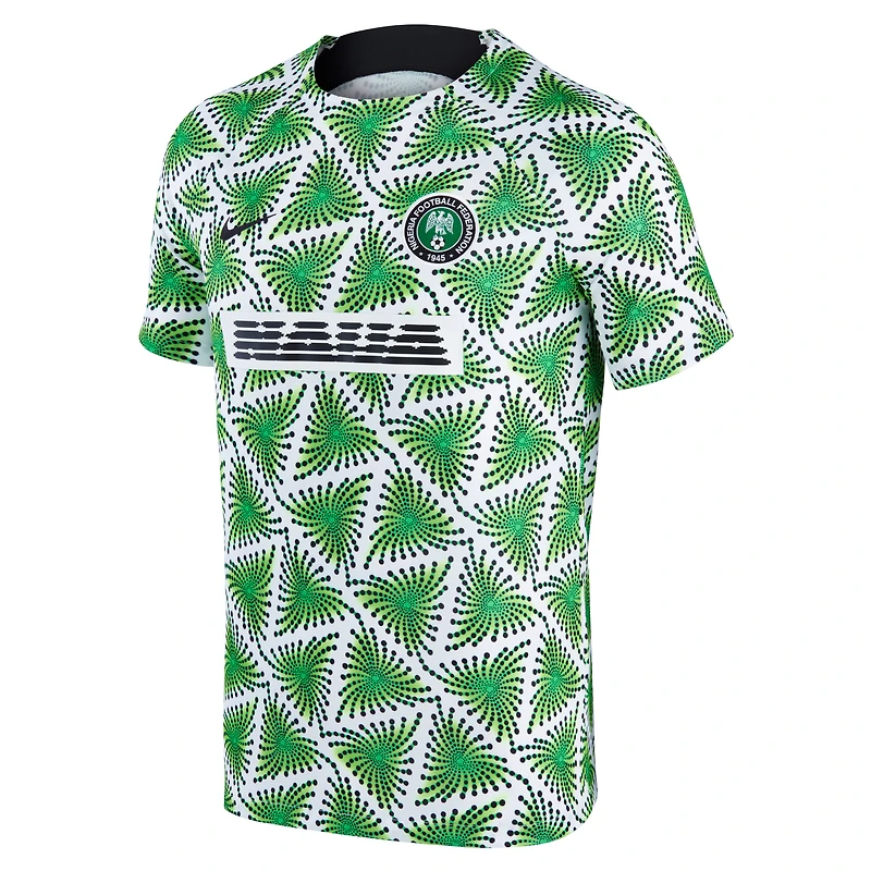 Men's Nike White Nigeria National Team 2022/23 Pre-Match Top