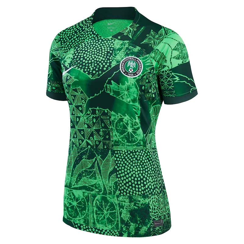 Women's Nike Green Nigeria National Team 2022/23 Home Breathe Stadium Replica Blank Jersey