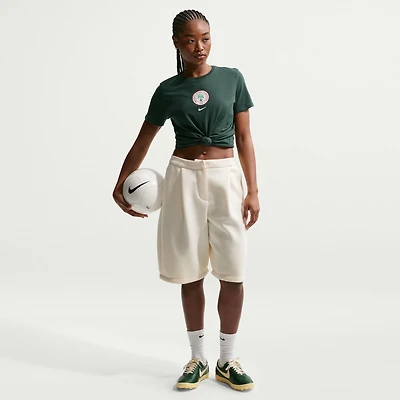 T-shirt Nike vert pour femme avec l'écusson de l'équipe nationale du Nigeria