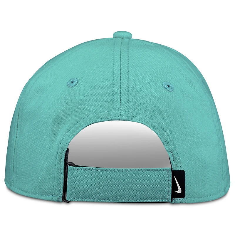 Casquette ajustable Nike Club Swoosh Aqua/Blanc