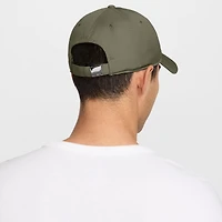 NI4 NIK OLIVE 222 UNISEX DRI FIT METAL SWOOSH LIFESTYLE CLUB UNSTRUCTURED ADJUSTABLE HATMENUST