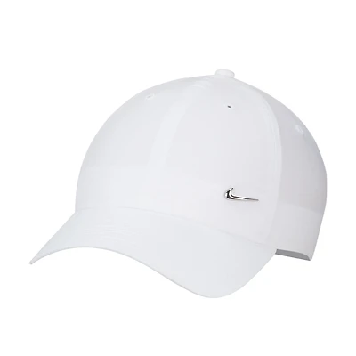 Unisex Nike  White Metal Swoosh Lifestyle Performance Club Adjustable Hat